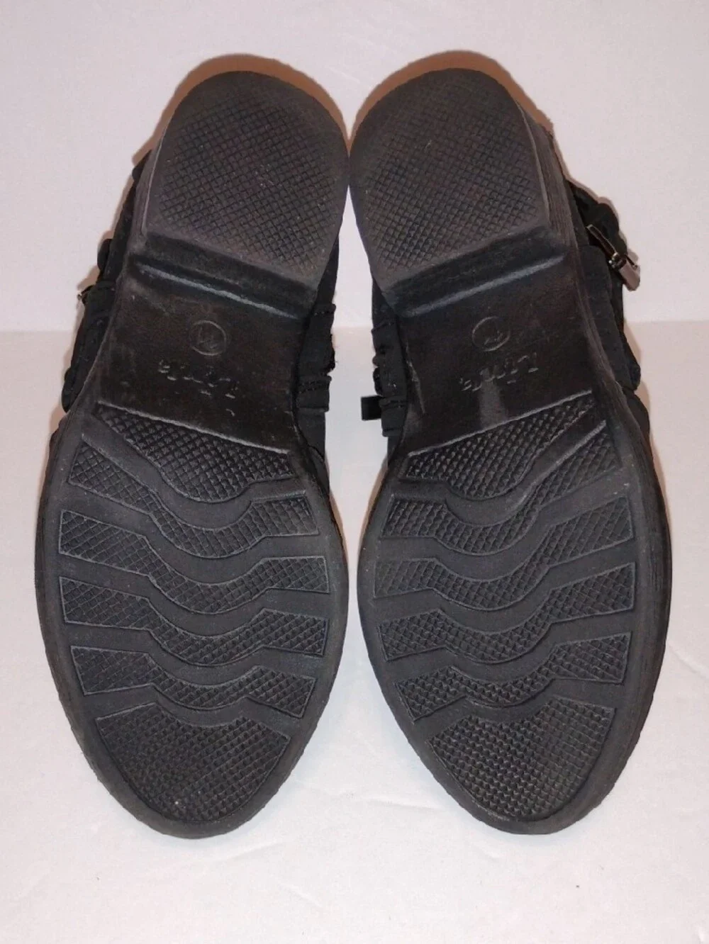 P-036 Link Black Kids Booties with Side Zip
